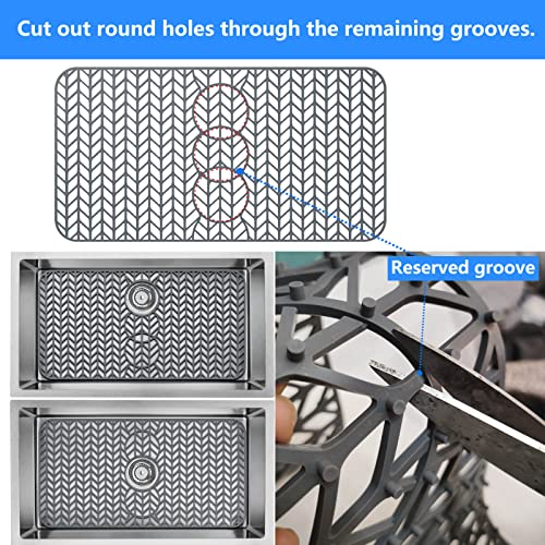Kitchen Sink Mats Can Be Sheared, Jiubar 29.5"X15" Sink Protectors For Kitchen Sink With Rear Drain Or Center Drain For Bottom Of Farmhouse Stainless Steel Porcelain Sink . #TOP3