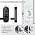 Keyless Entry Fingerprint Smart Lock with Handle & Keypad: Electronic/Electric Digital Lock with Code/Passcode, Biometric Deadbolt Door Knob for Front Door, Bedroom, Interior or Exterior Use (Black)