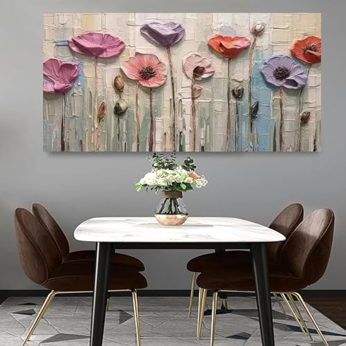Affiches et impressions d'art mural premium KEBIA fleurs roses abstrait