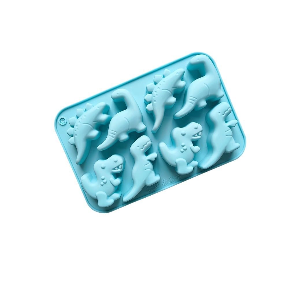 3pcs Moule Dinosaure Gateau - Moule Silicone Dinosaure Pour Chocolat, Bonbons, Glaçons (6 Trous)