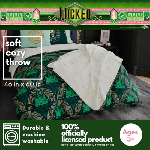 Image of Franco Collectibles Wicked Super Soft Cozy Throw, 46 in x 60 in, (Officially Licensed Product)