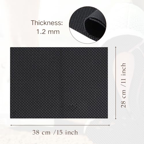 Image of Shoe Rubber Sole Sheet, 1.2MM Thick Shoe Sole Repair Rubber, Non-Slip Soling Sheet for Bottom of Shoe, Black (Pack of 2)