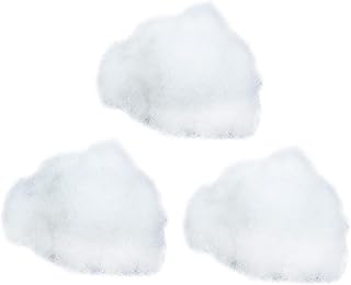 COHEALI 3 Bags Stuffing for Stuffed Animal Doll Stuffed Cotton High Elastic Fill Cottons PP Fill Cottons for Pillows Back Cushions Pet Nests Stuffed Plush Dolls, White, 13x6cm (2158HH36KR44)