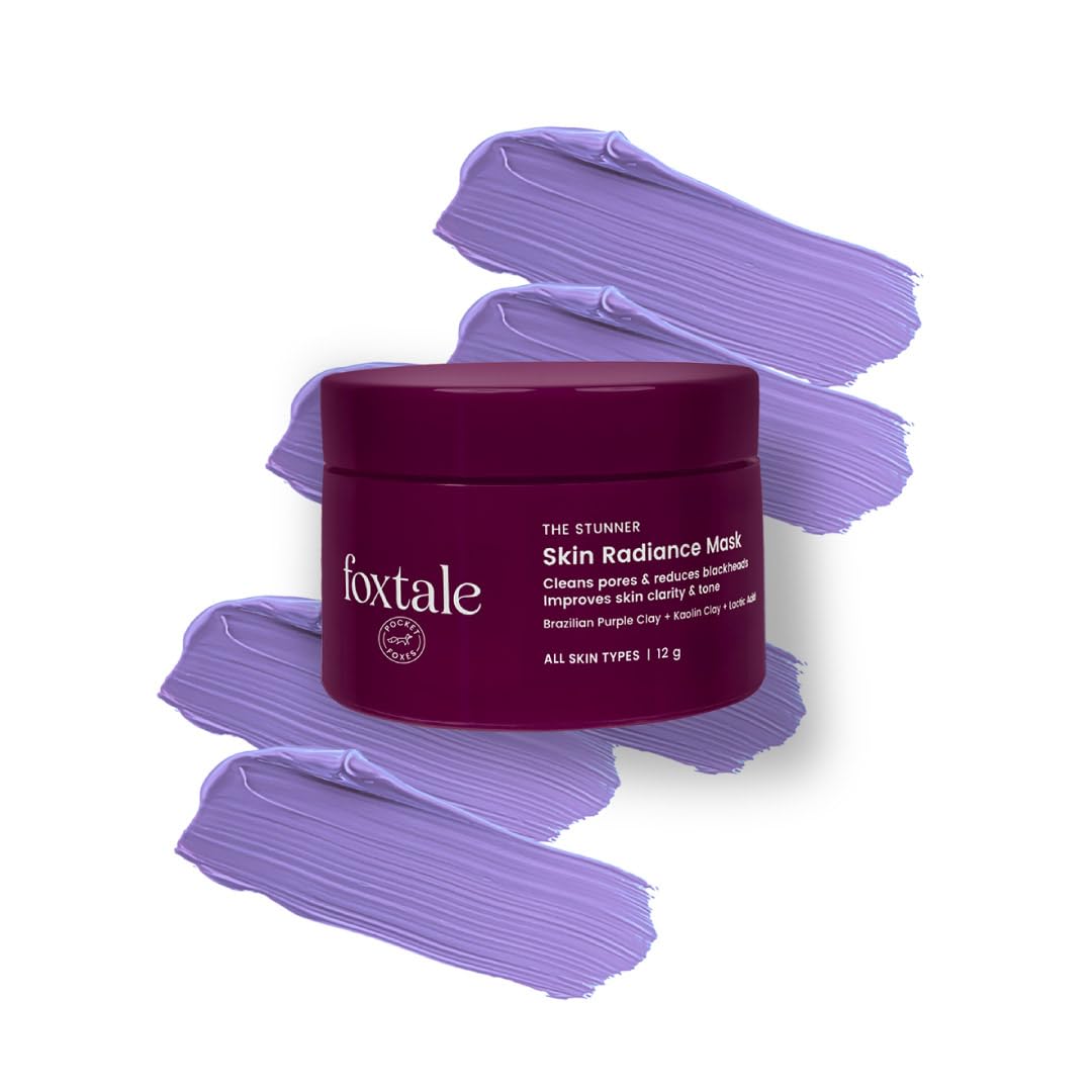 FoxTale De-Tan Face Mask for Glowing Skin | Mini Pack for Travel | New-Age Ubtan Face Pack for All Skin Types | Men & Women  12g