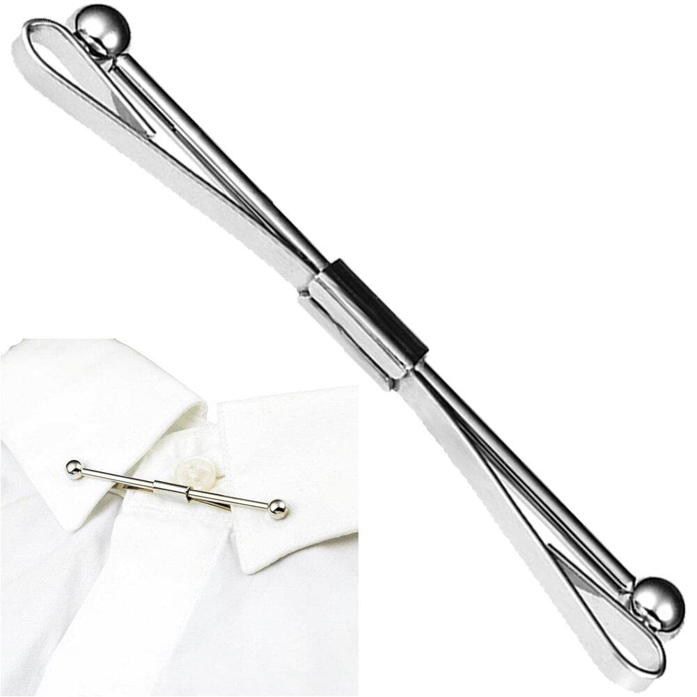 Sanfly Shirt Collar Stay Pins Brooch Collar Clip Collar Bar for Necktie Metal Necktie Bar Pinch Clips Tie Pins Collar Holder