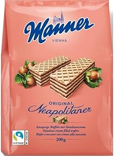 Original Neapolitan Wafers – Delicious Hazelnut Wafers with Creamy Hazelnut Filling for Ideal Snack – Enjoy Healthy Snacks Anytime with 200g of Irresistible Wafer Goodness