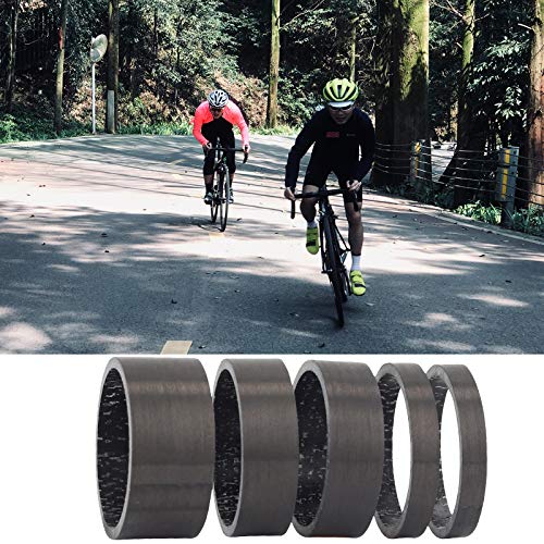 image for SkyTened Bike Carbon Fiber Headset Spacer, Handlebar Stem Spacers Kit 