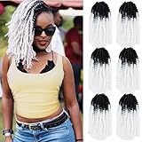 6 Packs Spring Twist Hair 8 Inch White Spring Twist Crochet Hair Fluffy Spring Twist Synthetic Fiber Twist Crochet Braids Low Temperature Twist Crochet Hair for Black Women(OTWhite)