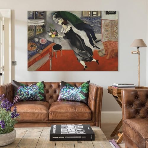 Marc Chagall impression sur toile tableau moderne de chambre décoration murale 40x60 - 3
