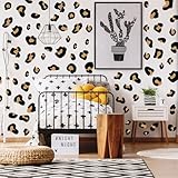 CELAENO Leopard Print Wall Decals, 290Pcs Cheetah Print Vinyl Wall Stickers for Bedroom Living Room Classroom Nursery Home Decor