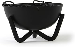 Prabhuji's Gifts Burner - Hanging Black Cauldron Small