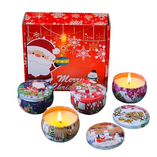 Navidad Velas,Velas Aromaticas,Velas Perfumadas de Regalo,Velas de aromaterapia,Velas de navidad2.5 Oz,para Mujer,Decoración Hogar,Baño,Yoga,Aniversario,4 Piezas