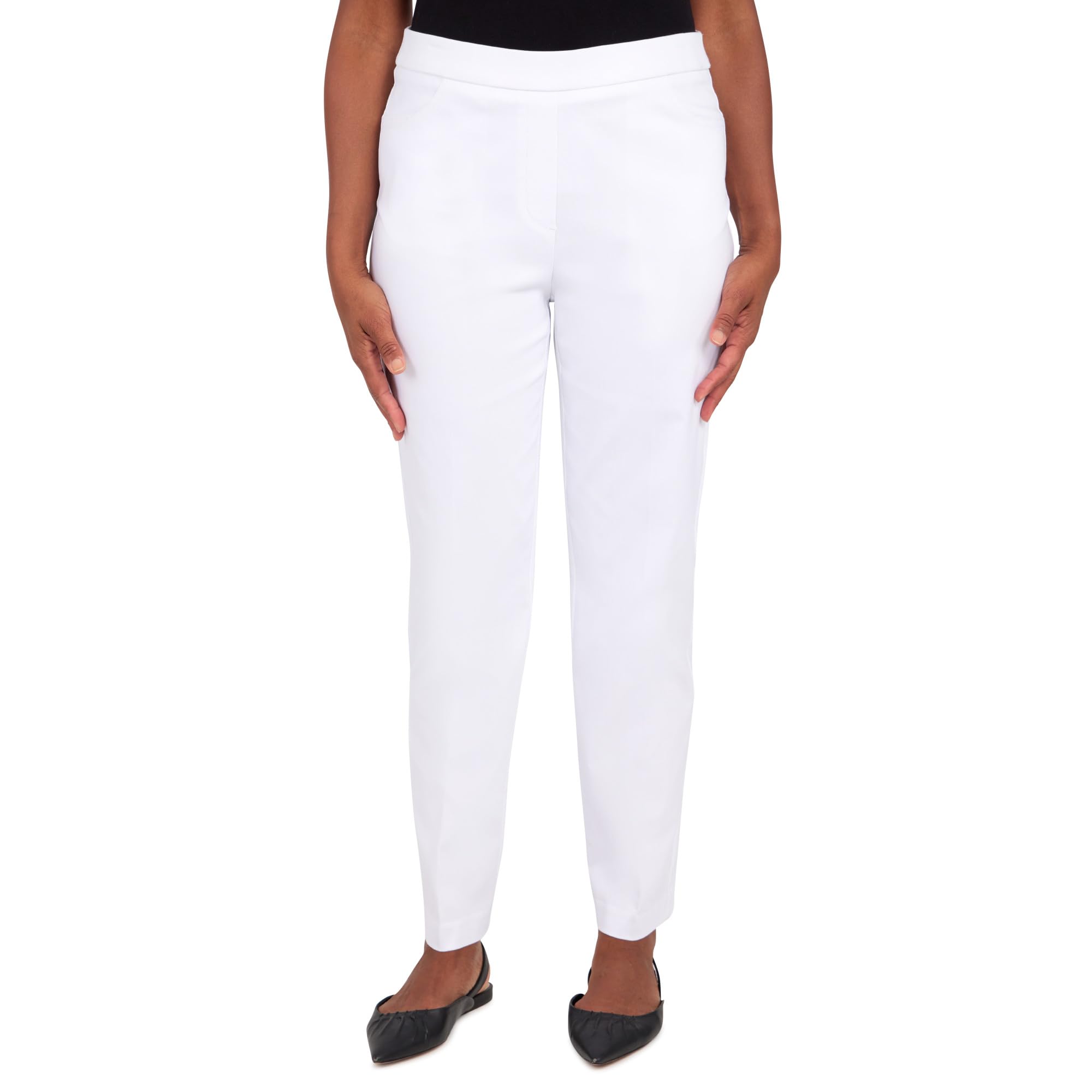 womens Alfred Dunner Womens Super Stretch Mid- Rise Average Length Pant Casual Pants (pack of 1)
