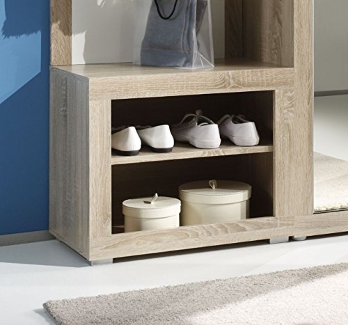 Appendiabiti in rovere Sonoma, bianco opaco