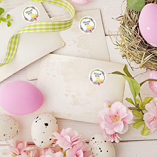 Heyfibro 500Pcs Happy Easter Stickers For Kids, 1.5 Inches Thank You Sticker Roll For Small Business, Round Labels Gift Tag Stickers For Gift Packing, Cards, Candy Bags, Party Supplies #TOP3