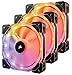 Price comparison product image Corsair CO-9050067-WW HD Series HD120 120 mm Low Noise High Pressure Individually Addressable RGB LED Case Fan with Lighting Controller - Black, (Pack of 3)