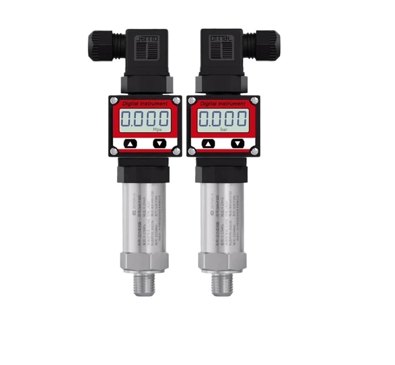 Transmisor de presión con pantalla LCD, salida RS485 4-20 mA, 0-5 V, 10, for agua, gas y aceite. Sensor Transductor vacío negativo Alta precisión(M20*1.5,0～6MPA)