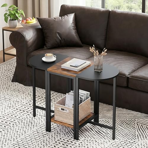 Listado de Mesas de Centro Walmart favoritos de las personas. 48 Mesa de Centro para Sala, 3 en 1 de Juego de Mesa de Centro con Estructura de Metal con Almacenamiento, Fácil de Montar, Ideal para Sala Pequeña y Salas Modernas