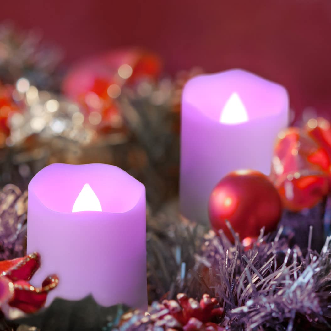 12 lumini ricaricabili senza fiamma RGB con base di ricarica e timer remoto, candele votive elettriche a LED che cambiano colore, cavo USB incluso