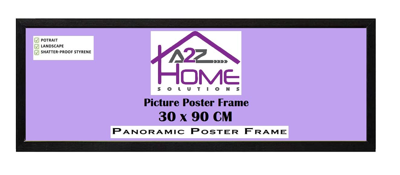 Large Wall Picture Frames Black Long Frames 30x90 Frame Picture Frames Landscape & Portrait Panoramic Frame For Wall Posters Photos Canvas Gallery Design