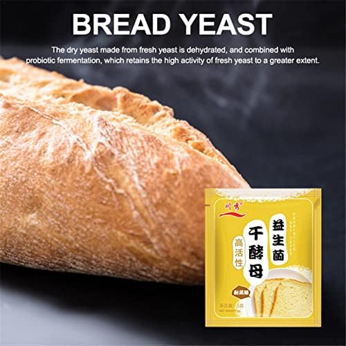 MQDLF 50g Instant Bread Yeast Active Dry Yeast for Bread Making, Dried Yeast Baking Bakers Yeast High Glucose Tolerance Home Kitchen Supplies