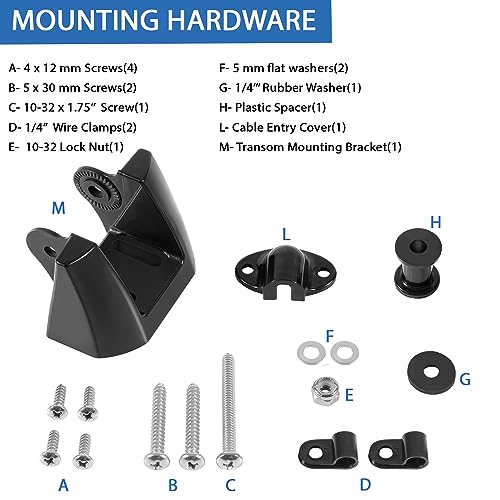 image for Bonbo K00-00118-01 Transom Mount Bracket Kit Replacement Kick Up Brack
