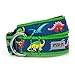 The Worthy Dog Dino Stylish & Durable Nylon Dog Collars, Adjustable Strong Buckle - Small, Navy Blue