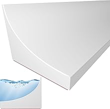 1.5 m Kitchen Countertop, White Silicone Shower Water Barrier Edge for Shower Tray Flexible Prevents Water Outflow for Floors, Sinks, Shower