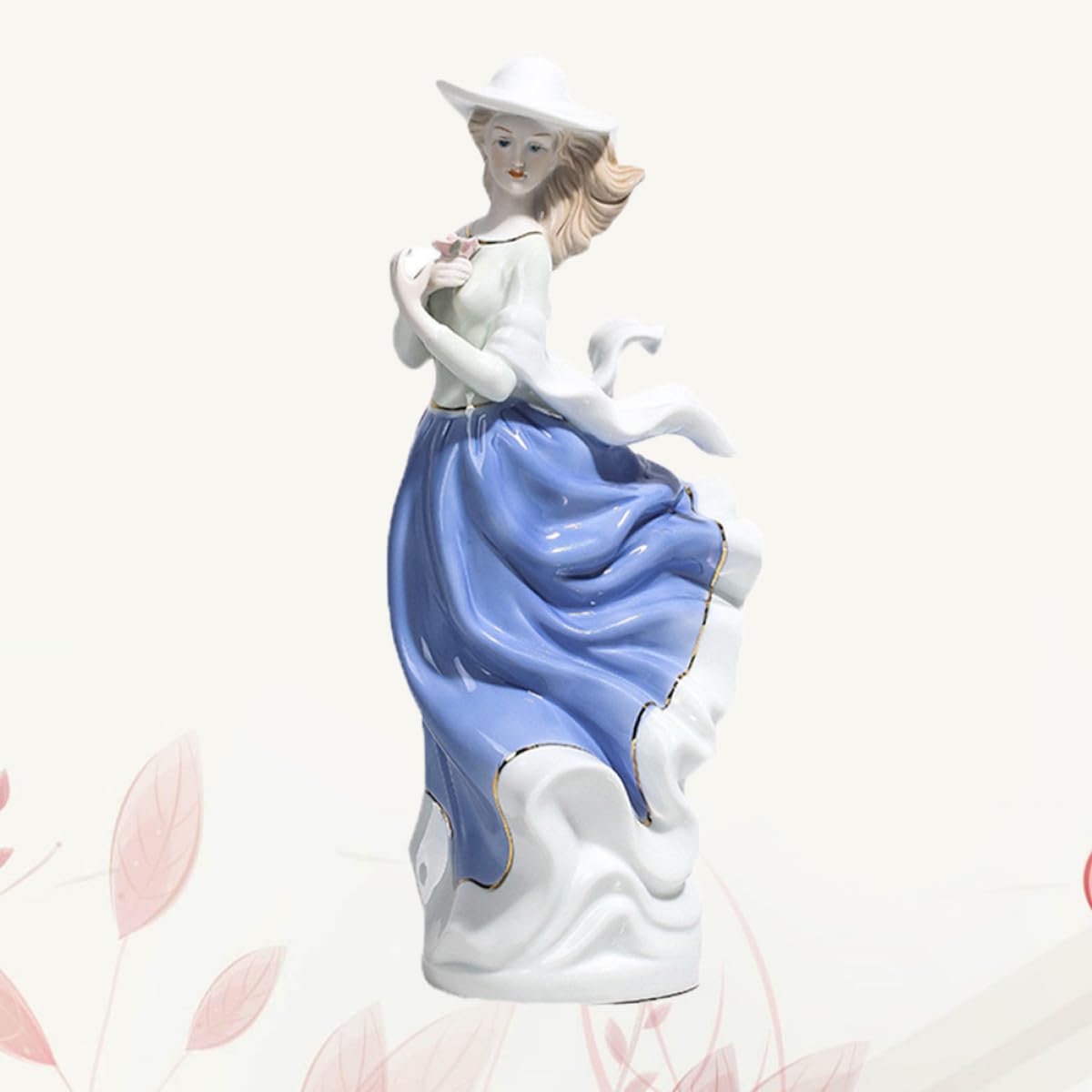 Figura Estatua de Cerámica Estilo Europeo para Decoración de Escritorio