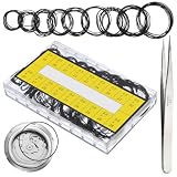 Kynigo 210Pcs O Ring Watch Gasket Kit Rubber Sealing Ring Watch Back Gasket