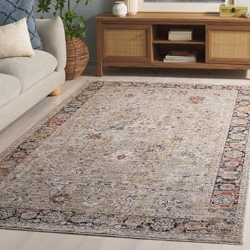 Tapete SAFAVIEH Silverado Beige y Rust 5' x 8' Oriental