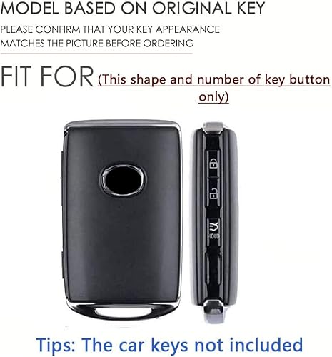 Miniatura 2 de SANRILY Funda inteligente para llavero Mazda 3 2021 2020 CX-5 CX-30 CX-12 sin llavero, protector de llave de cuero, color marrón