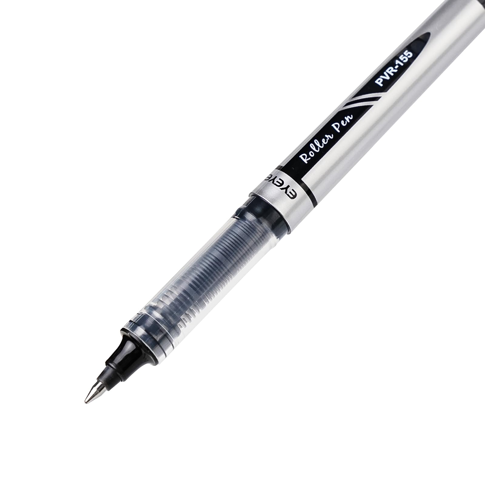EYEYE Black Rollerball Pens 12 Pack, 0.7mm Medium Point Roller Ball Pen Quick Dry, Liquid Ink Pens Fine Point Smooth Writing Pen for Journaling, Note Taking, Office, School Supplies