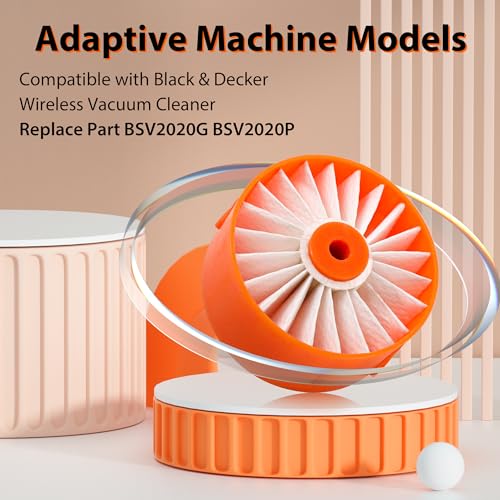 Image of Filter Replacement for Black & Decker Powerseries Extreme Cordless Stick Vacuum Cleaner Fit for BSVF1 BSV2020 BSV2020G and BSV2020P. Replace Part # N665227, #N858184, Compatible with Craftsman filters