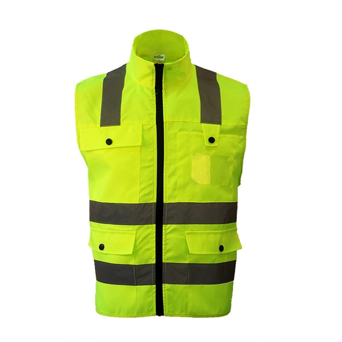 Chaleco Reflectante Chaleco Reflectante Con Cremallera For Deportes De Invierno, Chaleco Reflectante De Algodón, Ropa Fluorescente Chaleco de Trabajo
