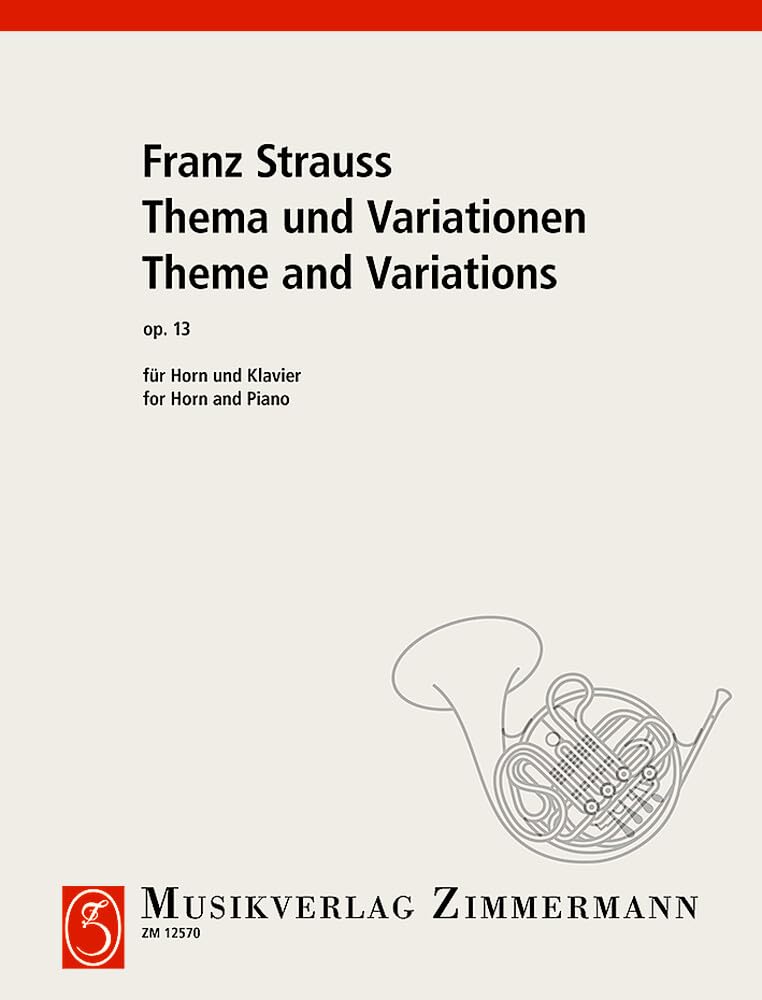 Theme and Variations: op. 13. horn and orchestra. Réduction pour piano avec partie soliste.      Sheet music – January 1, 1957