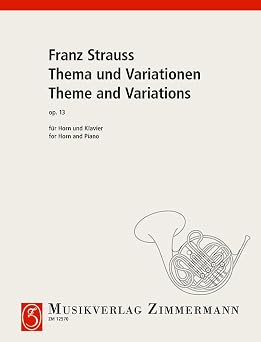 Theme and Variations op. 13. horn and orchestra. Reduction pour piano avec partie soliste.