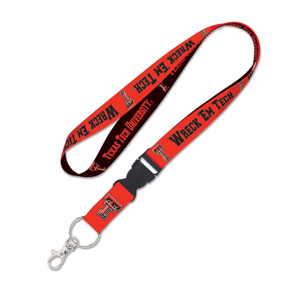 Wincraft NCAA Texas Tech University Lanyard with Detachable Buckle, 3/4