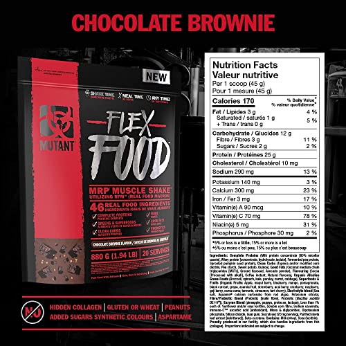 Mutant Flex Food| Mrp Complete Nutrition |Real Whole Food Ingredients | Vanilla Cupcake | 31 Oz/1.94 Lb | 20 Serving #TOP5