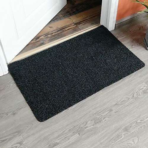LetsDressUp Alfombra de baño, alfombra de ducha antideslizante, alfombra de baño absorbente gris, alfombrilla de microfibra gruesa para baño, lavable a máquina Cover