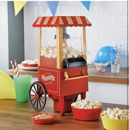 Image of Premium Oil Free Popcorn Machine Big Vintage Collection and Electric Popcorn Maker Making Machine Stylish Design Automatic Popcorn Machine Household Electric Instant Popcorn (NO OIL REQUIRES)