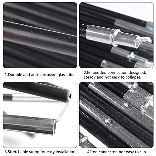 DECDEAL Kit de pólo de barraca de substituição de fibra de vidro Rod de barraca