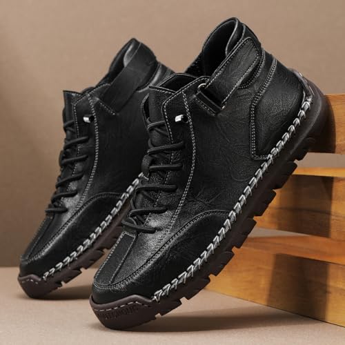 Men's Comfortable Leather Chukka Boots Supportive Ankle Booties for Everyday Walking and Style4