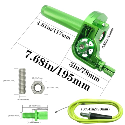 Image of Motorcycle Throttle Assembly,7 /8 inch Quick Twist Throttle Grips with Throttle Cable Aluminum Alloy Universal for CRF KLX SSR TTR 110 125 150 250cc Dirt Pit Bike ATV Mini Bike