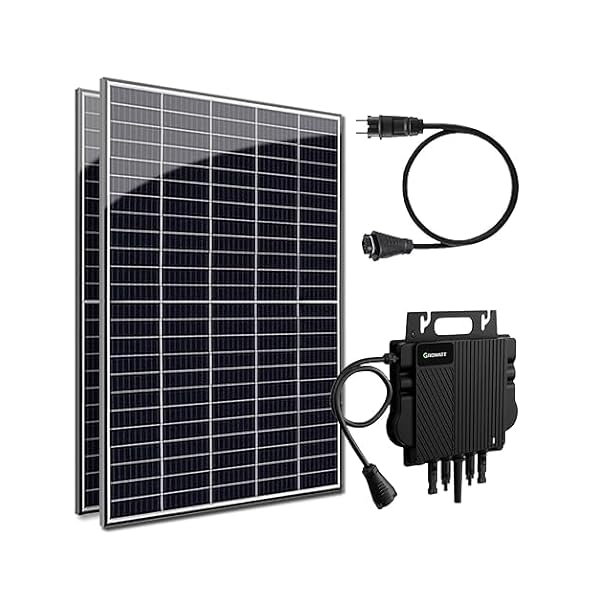 PIANETA Balkonkraftwerk 830W / 800w 2 x 415w der Marken Ja Solar Module, Wechselrichter drosselbar auf 600w plus 3 m Schukokabel