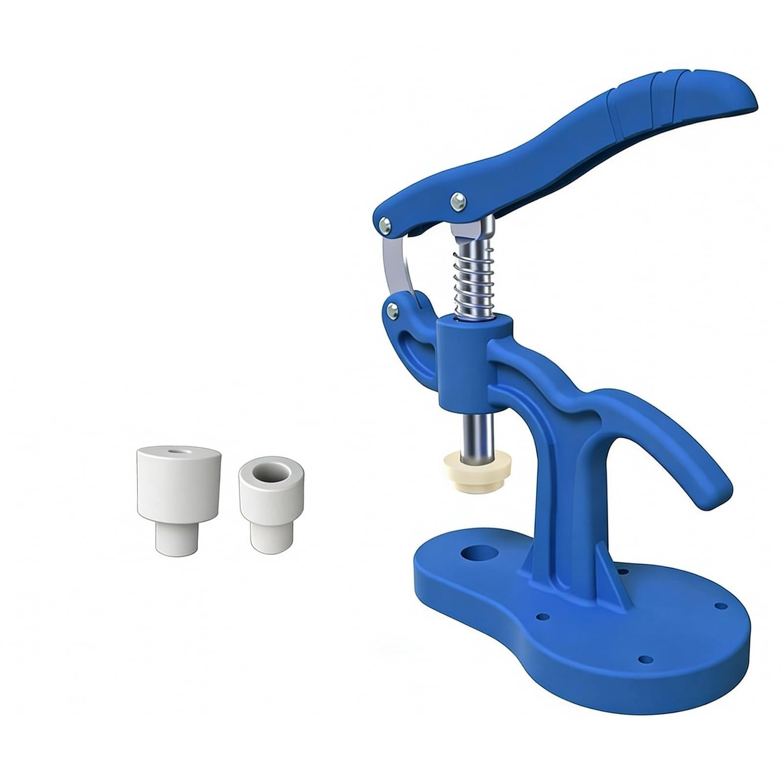 Practical Safety Eye Tool for Crochet & Stuffed Animals,5-45mm Crocheting Eyes Auxiliary Tool with Adapters,Professionally Designed for Making Large Special Safety Eyes (Blue)