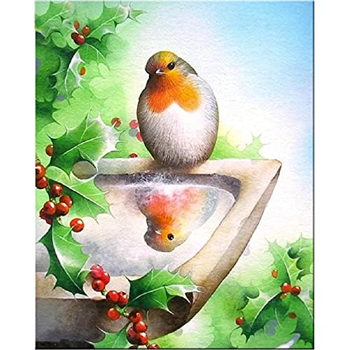 Kit diamant painting grand format 70x140 oiseau, le cadeau créatif idéal pour adulte