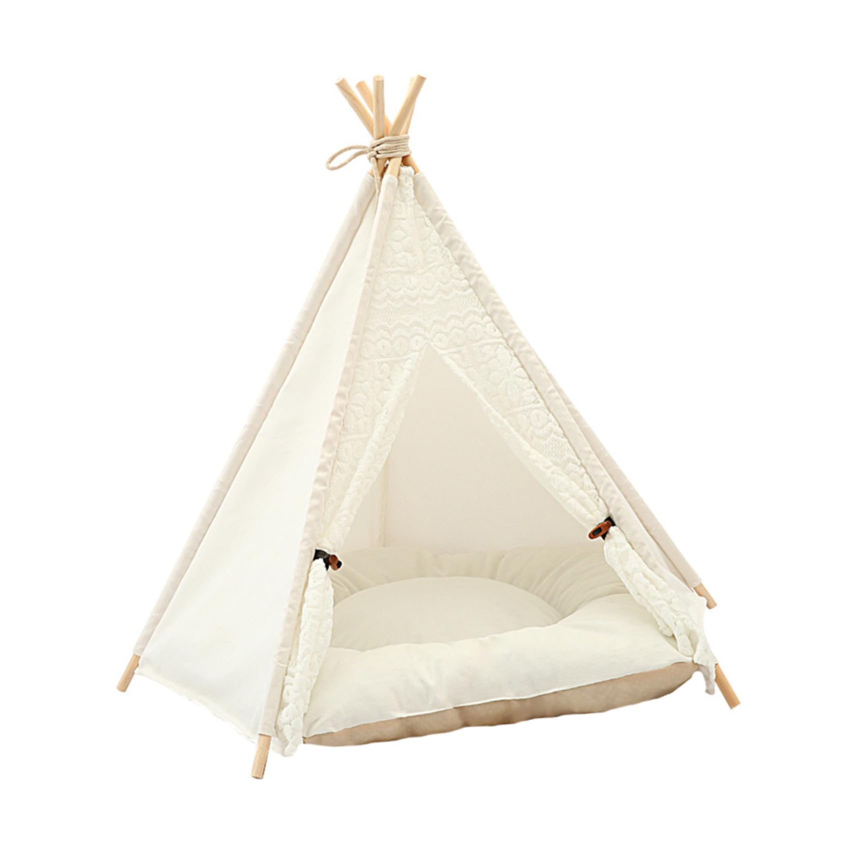 Coussin confortable pour chat et chien avec tente Cabilock pliable en coton