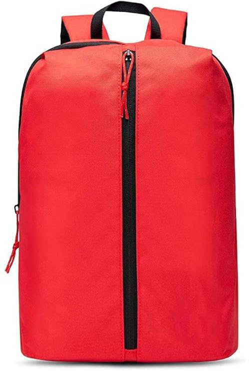 BigPlayer Red Slim Backpack for School & College - 15L Casual Travel Bag for Boys & Girls, Ideal for Business & Office