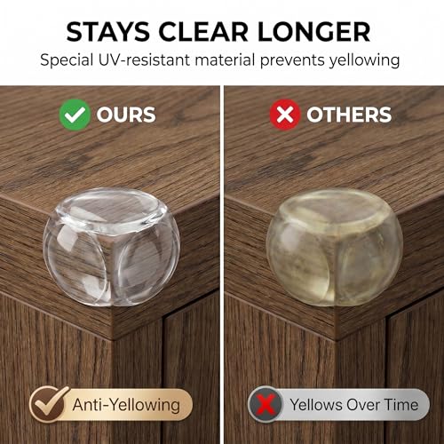 16 Pack Clear Baby Corner Protectors – Teardrop-Shaped & Spherical Furniture Edge Guards for Baby Proofing – Soft PVC Table Corner Covers for Safety on Tables, Cabinets – Childproof Bumpers for Home — view 4